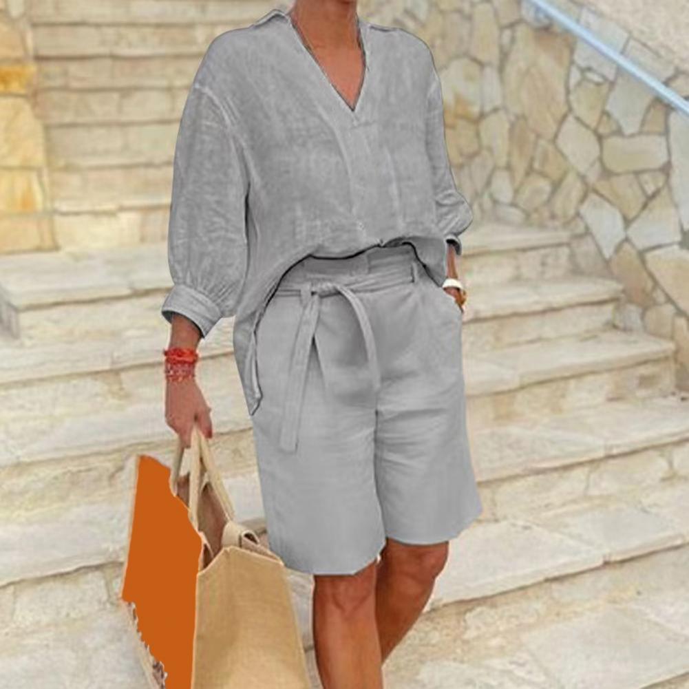 Ensemble deux pièces décontrac - Linen Shirt Breathable avis et prix
