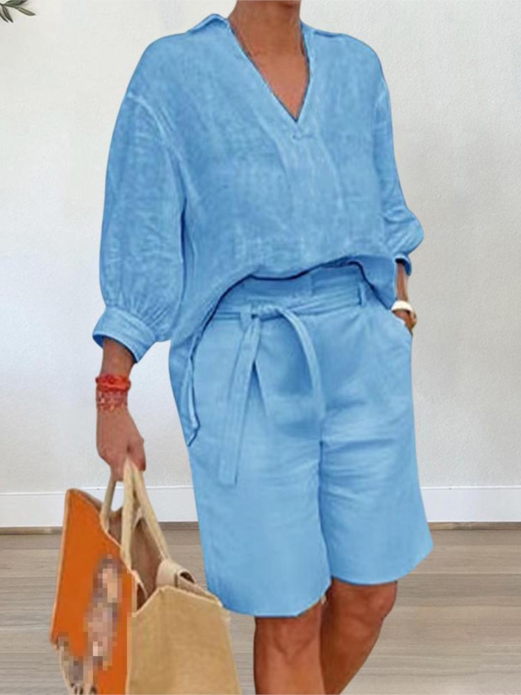 Ensemble Deux Pièces Élégant p - Linen Shirt Breathable avis et prix