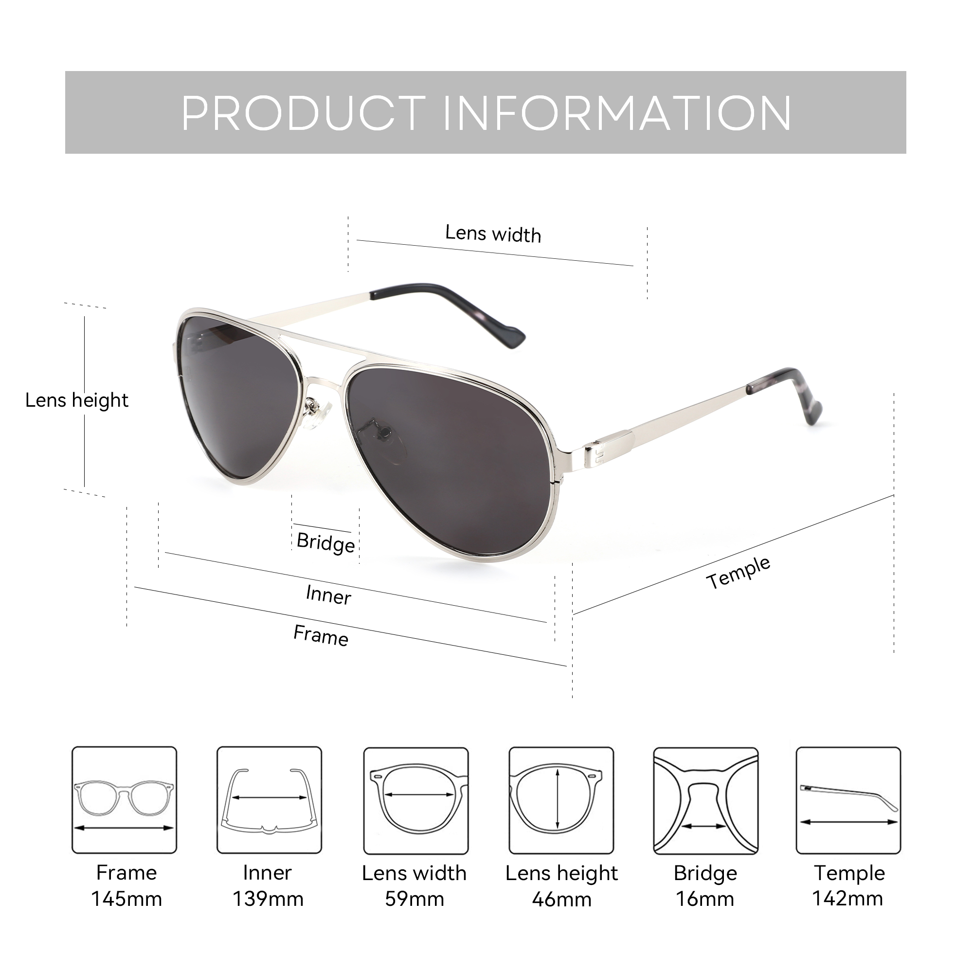 BLUEMOKY XL taille haute matel - Sunglasses Aviator Polarized avis et prix
